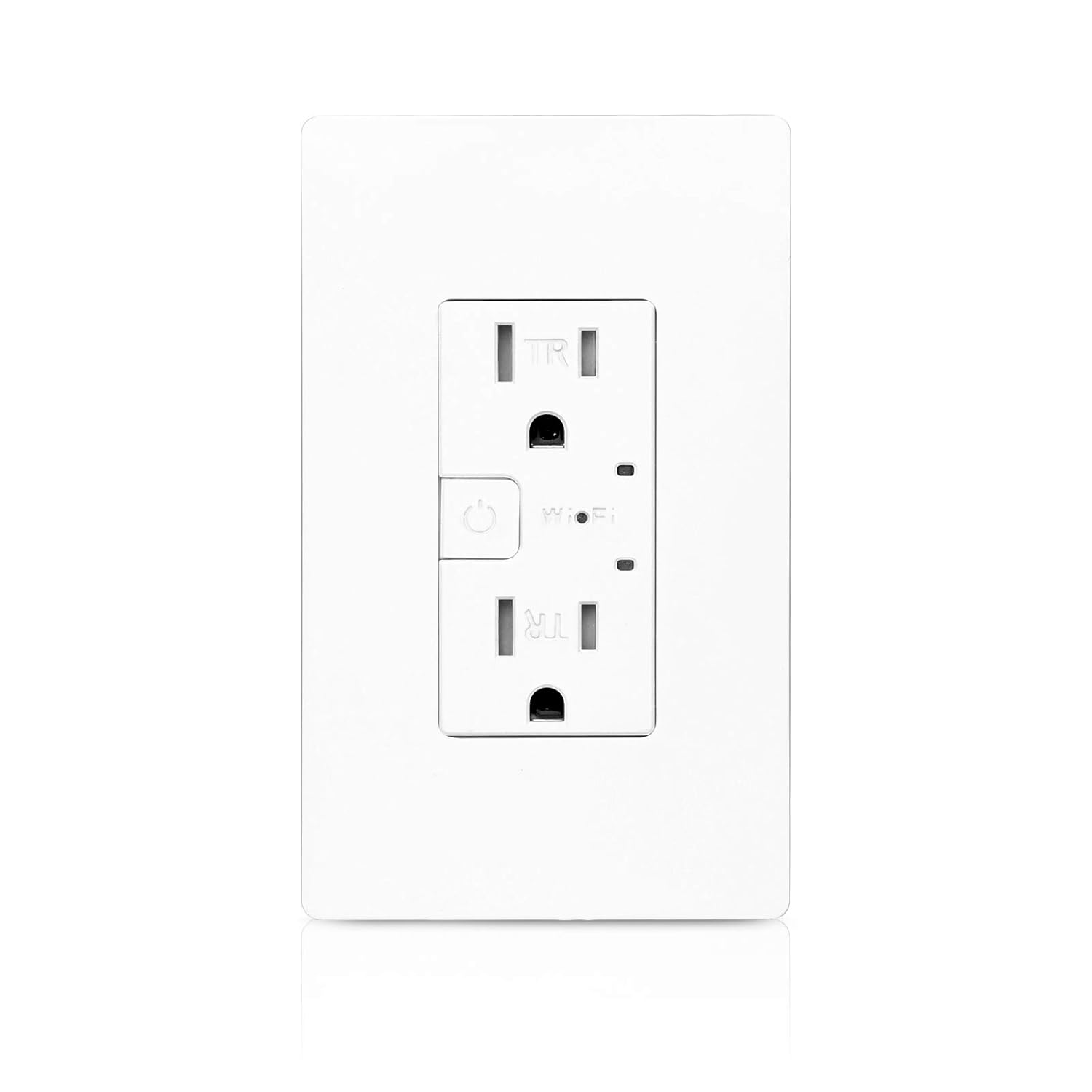 Smart Wall Outlet, Smart Tamper Resistant Outlet Compatible with Alexa and Google Assistant, Remote Control, ETL & FCC Approvel Samrt Receptacle, Requires 2.4 GHz Wi-Fi, No Hub Required, 4Pack