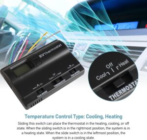 8330D3351 Wall Mounted Digital Cooling and Heating Thermostat, Suitable for Coleman 8330D3351 Thermostat Black