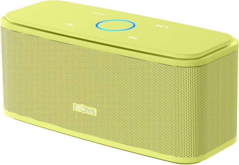 DOSS SoundBox Touch Wireless Bluetooth Speaker with 12W HD Sound and Bass, IPX5 Waterproof, 20H Playtime, Handsfree, for Office, Home, Outdoor, Travel-Upgraded