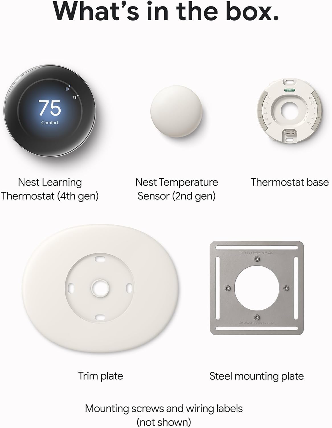Google Nest Learning Thermostat Pro Edition with Temperature Sensor (4th Gen, 2024) Smart Energy Saving, Advanced Calibration, Adaptive Eco, Compatible with Alexa & Google Home (Polished Silver)