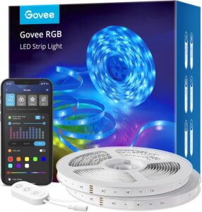 Govee Smart LED Strip Lights, 16.4ft WiFi LED Strip Lighting Work with Alexa and Google Assistant, 16 Million Colors with App Control and Music Sync LED Lights for Bedroom, Home Decor