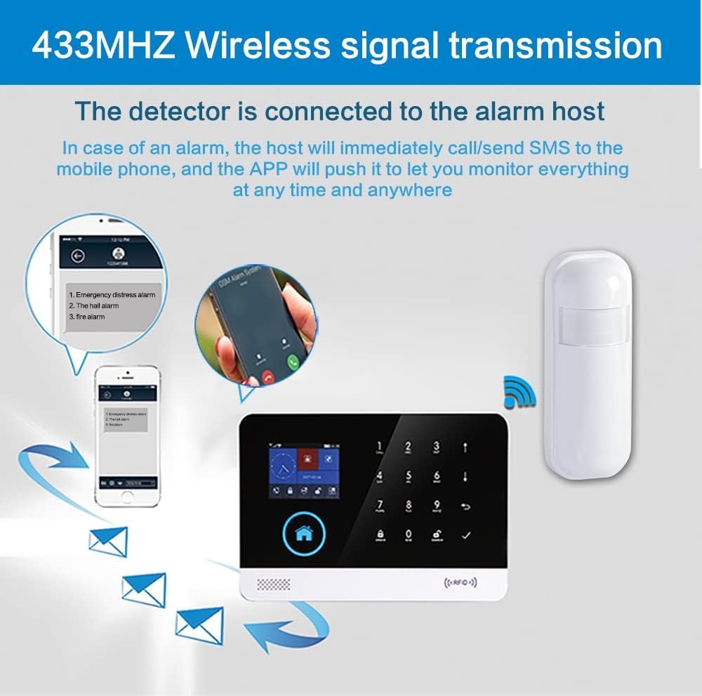 Home Security Systems 16-Piece Kit,Alarm System for Home Security,App Alerts,WiFi Alarm,Compatible with Alexa and Google Assistant,No Subscription,for Home Security and Kids Safety