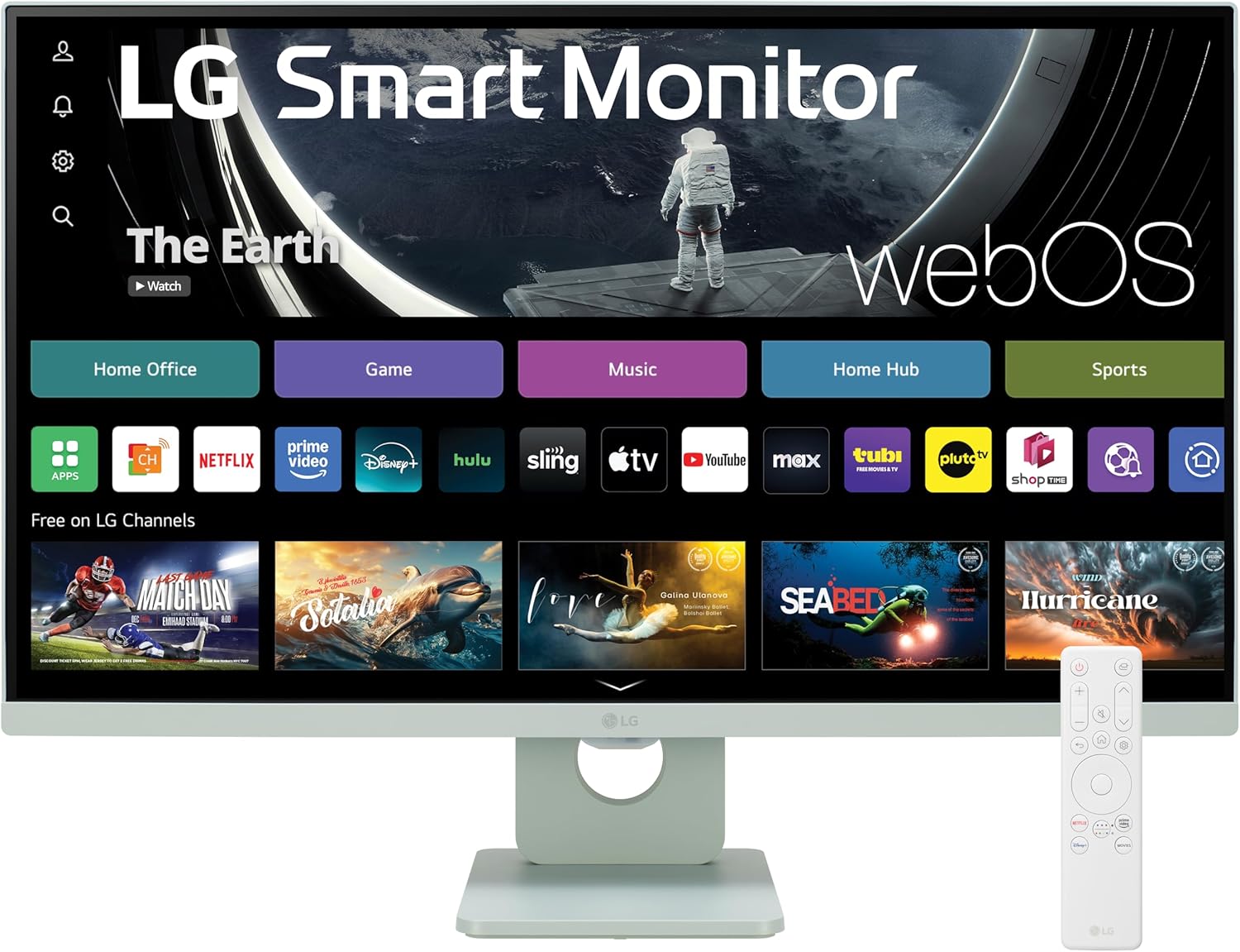 LG 27SR5BF-P 27-inch FHD (1920×1080) Smart Monitor with Streaming TV, webOS, Wireless Keyboard, Mouse, HDR10, IPS Display, webOS, Speaker, ThinQ App, Remote Control, Pink