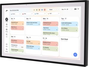 Pronext Calendar, 15.6 inch Digital Calendar & Chore Chart, Rechargeable Full HD Touchscreen Display, Portable Smart Family Organizer, Event Planner, Ideal for Family Schedules – Wall Mount Included