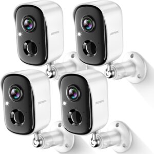 Security Cameras Wireless Outdoor, 2K Battery Powered Indoor Camera/WiFi Camera for Home Security with AI Motion Detection, Color Night Vision, Spotlight, Siren, Waterproof, SD/Cloud Storage