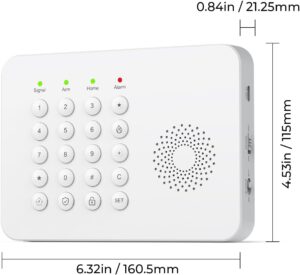 Wireless Smart Home Security System WiFi/4G Home Alarm System with Phone APP Alert | Real-Time Alerts | Voice Control | No Subscription Fees | 24/7 Monitoring | Alexa Compatible - 17 Piece Alarm Kit
