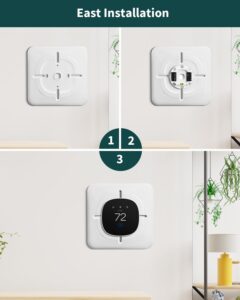 Trim Plate for New 2025 ecobee Smart Thermostat Essential & ecobee3 Lite – Wall Plate for ecobee Thermostat, Programmable Thermostat Accessory, Covers Wall Imperfections & Junction Box