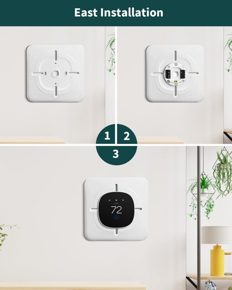 Trim Plate for New 2025 ecobee Smart Thermostat Essential & ecobee3 Lite – Wall Plate for ecobee Thermostat, Programmable Thermostat Accessory, Covers Wall Imperfections & Junction Box
