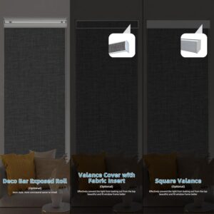WEFFORT Motorized Blind,Work with Homekit Thread-Enabled, 100% Blackout Smart Shades with Remote Control, Electric Roller Shade,Multi-Color Samples