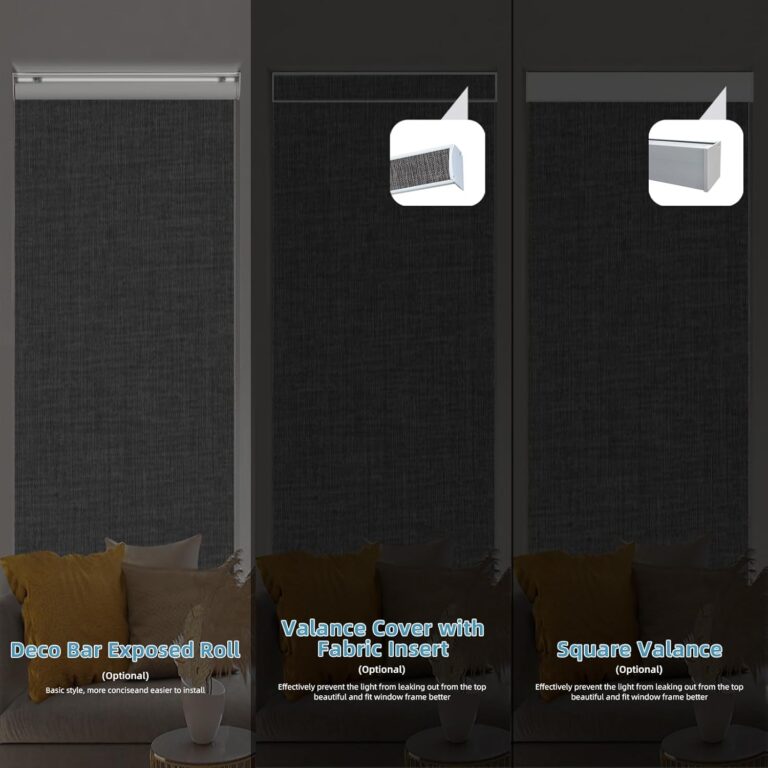 WEFFORT Motorized Blind,Work with Homekit Thread-Enabled, 100% Blackout Smart Shades with Remote Control, Electric Roller Shade,Multi-Color Samples