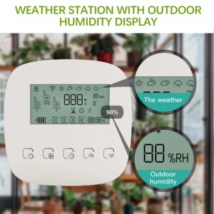 WEILAILANTIAN Drip Irrigation System, 2 Pumps for Zone Watering, Programmable Weekly Timer, 20 Adjustable Drippers & 35FT Tubing, Automatic Garden Watering Kit for Lawn/Greenhouse.44D