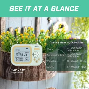 Automatic Plant Waterer Indoor Self Watering System for 15 Potted Plants, Auto Drip Irrigation Kit Programmable Water Timer with Smart Humidity Detection