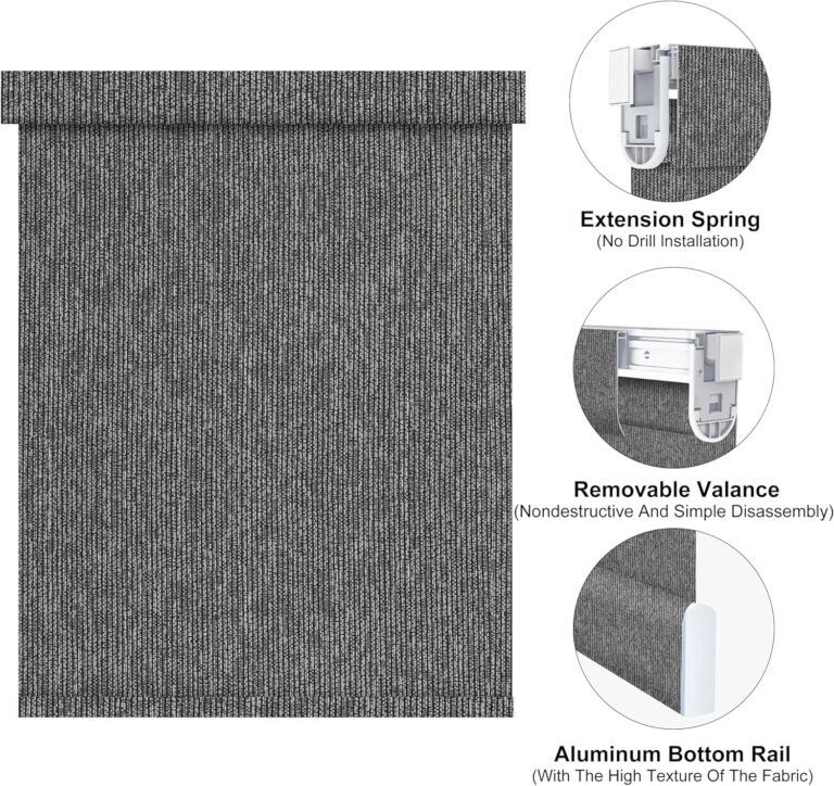 Bringnox No Drill Motorized Blinds with Remote,Blackout Windows,with Apple Homekit,Alexa,Google, with App,Voice Control Custom Size