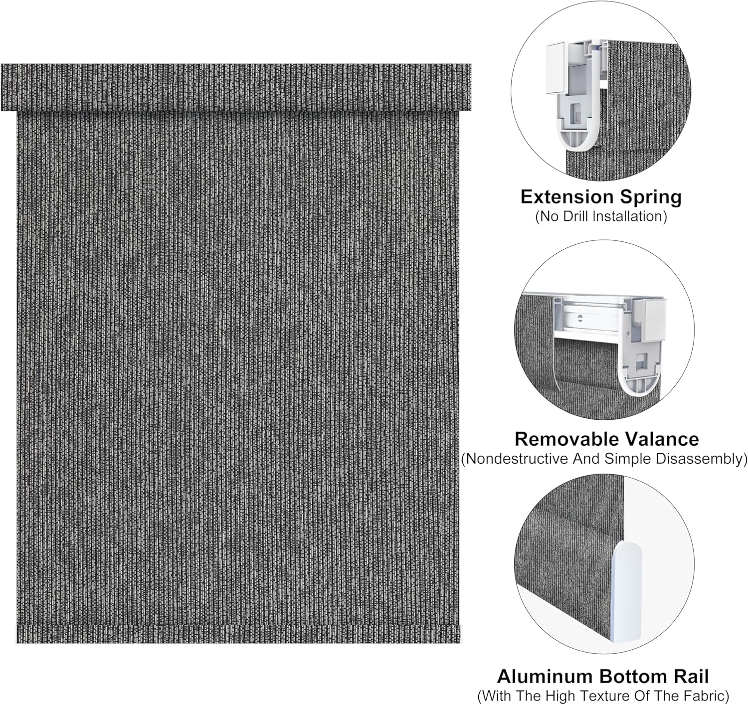 Bringnox No Drill Motorized Blinds with Remote,Blackout Windows,with Apple Homekit,Alexa,Google, with App,Voice Control Custom Size