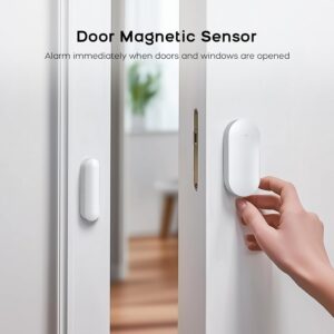 PGST WiFi Home Alarm Security System,Wireless DIY Smart Home Burglar Security Alarm System 24 Pieces Kits, Compatible with Alexa Google Home Voice Control for Villa Home Apartment