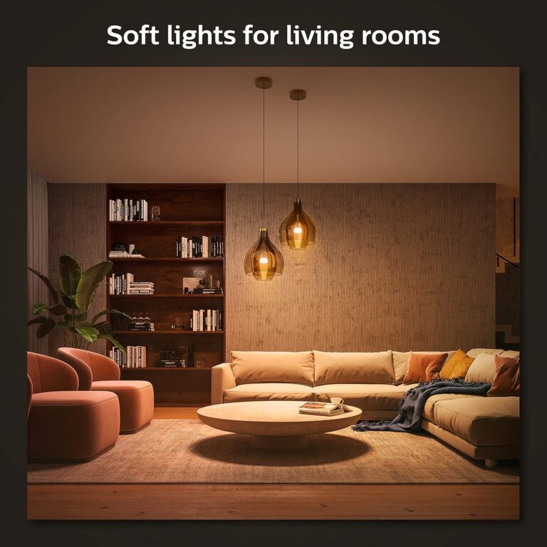 Philips Hue Smart Light Starter Kit – Includes (1) Bridge and (4) 75W A19 E26 LED Smart White and Color Ambiance Bulbs – Control with App – Compatible with Alexa, Google Assistant, and Apple HomeKit