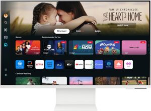 SAMSUNG 32-Inch M8 (M80D) Series 4K UHD Smart Monitor with Streaming TV, Speakers, HDR10+, AI Upscaling, USB-C, Ergonomic Stand, SlimFit Camera, Gaming Hub, LS32DM801UNXZA, 2024