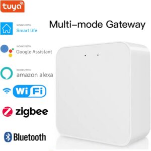 Smart Multi-mode Gateway: ZigBee 3.0 & Bluetooth & Mesh Hub, App Remote Control, Intelligent Bridge Wireless Smart Home Gateway Voice Control via Alexa/Google Home (ONLY Surport Tuya Smart Devices)