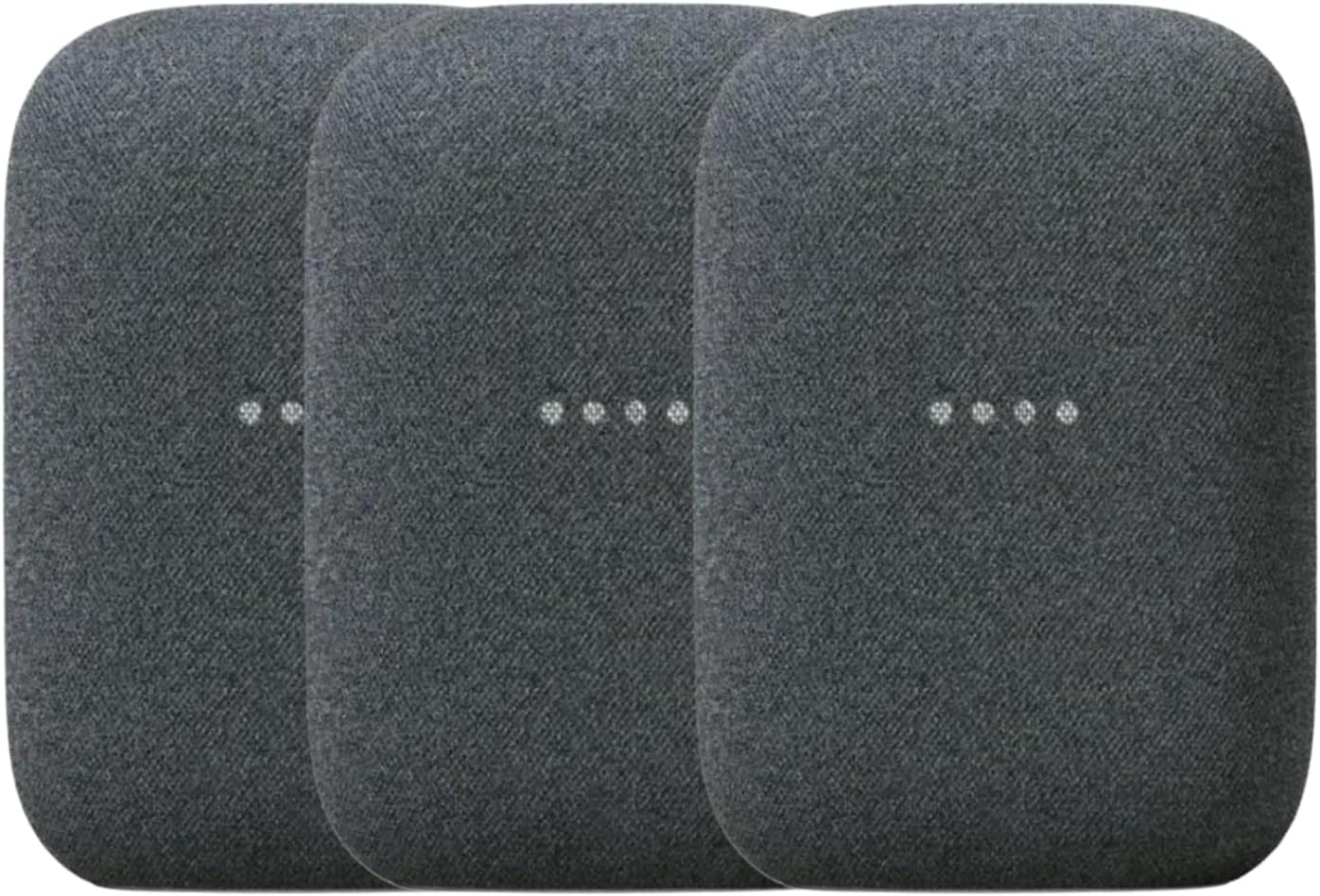 Google Audio (3-Pack) Smart Speakers – Wireless Bluetooth & Wi‑Fi Home Speaker Bundle with Powerful Stereo Sound, Multi-Room Audio Assistant Voice Control