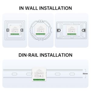 VEXA Smart WiFi Switch, No Neutral Wire Needed, Compatible with Alexa & Google Home, Energy Monitoring & Overload Protection, for Lights, Fans, Water Heaters (16A, AC 110-240V DC 24-30V)