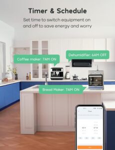 Winees Matter Smart Plug 2 Pack, Smart Outlet Work with Alexa, Apple Home, Google Home, SmartThings, 15A/1800W Max for Home Automation, APP Remote Control,Timer&Schedule, 2.4G Wi-Fi Only
