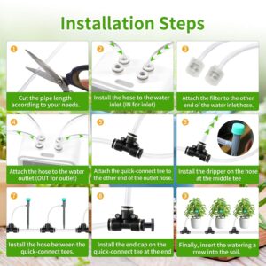 DAOTAILI Smart Automatic Plant Watering System for 20 Pots - Dual Pump Indoor Drip Irrigation Kit with 30-Day Programmable Timer & USB-C Charging