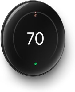 Google Nest Learning Thermostat (4th Gen, 2024) with Nest Temperature Sensor - Energy Saving Smart Thermostat - Compatible with Alexa, Apple HomeKit and Google Home App - Polished Gold