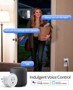 KinClean Smart Plug, WiFi Smart Outlet Works with Alexa & Google Assistant, Bluetooth WiFi Socket with Timer & APP Remote Control for Home, 2.4GHz Network Only, FCC Listed Wireless Outlet Plug