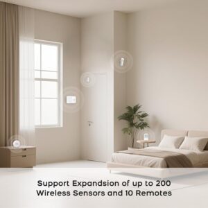 PGST Home Security System,DIY Wireless Home Alarm System for Home Security with Door Motion Sensors,Smart Keypad,Remote,No Subscription Fee (8 Contact Sensor + 2 Motion Sensor + 1 PTZ Camera)