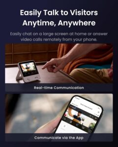 SwitchBot Video Doorbell Camera Wireless with Monitor, No Subscription, 4.3 Inch Screen, Battery Powered, Head-to-Toe View, 2K FHD, 2-Way Audio, Motion Detection, Works with Alexa/Goole/Home Assistant