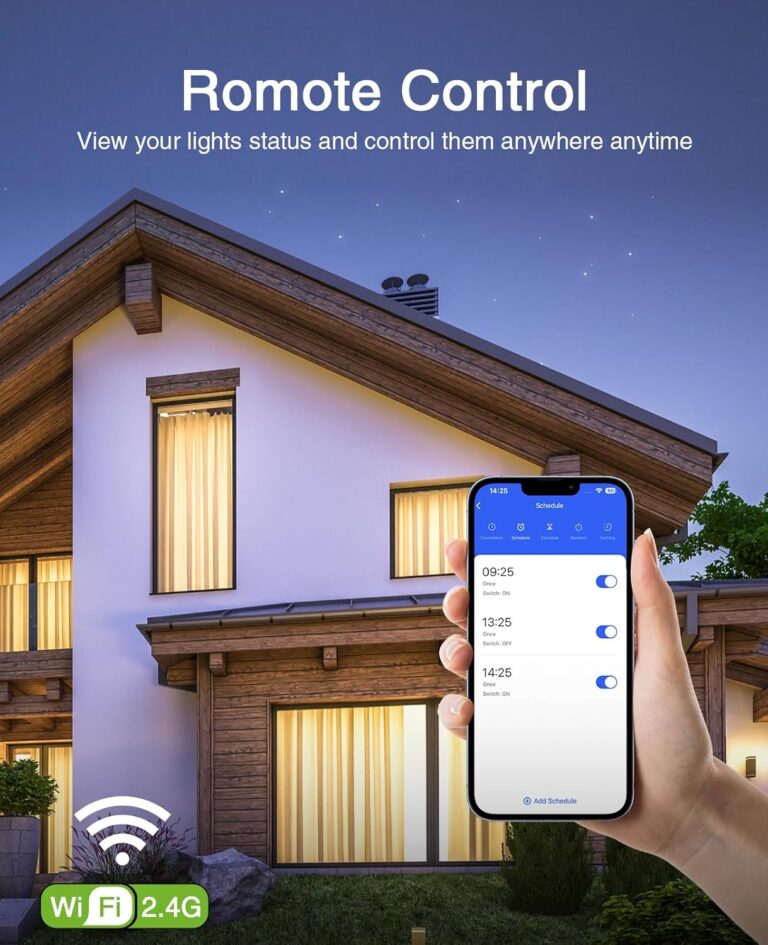 GHome Smart Switch, 3 Way Wi-Fi Light Switch Compatible with Alexa and Google Home, 2.4GHz Schedule Timer, Neutral Wire Required, 3-Way Installation, FCC Listed (4-Pack), White