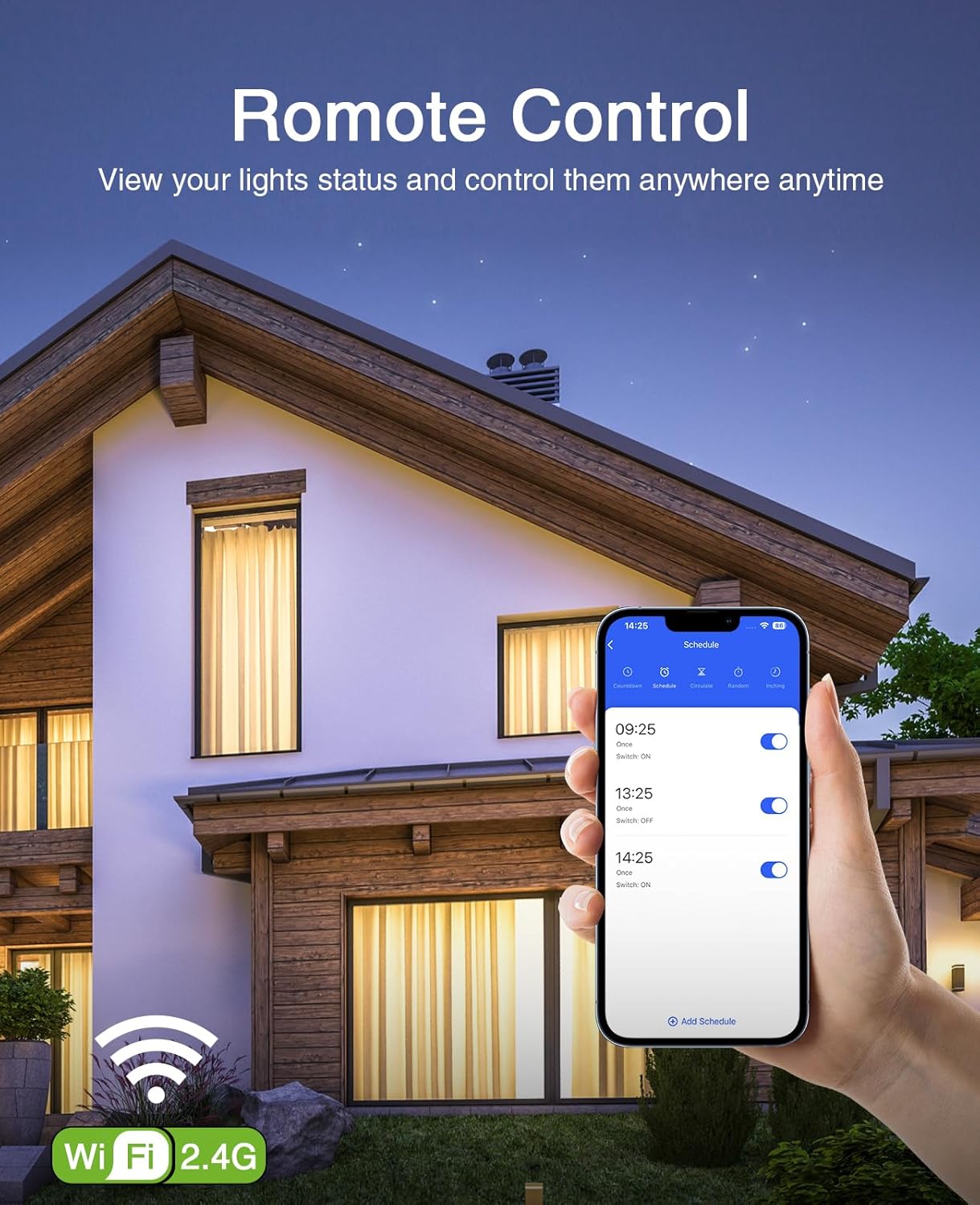 GHome Smart Switch, 3 Way Wi-Fi Light Switch Compatible with Alexa and Google Home, 2.4GHz Schedule Timer, Neutral Wire Required, 3-Way Installation, FCC Listed (4-Pack), White