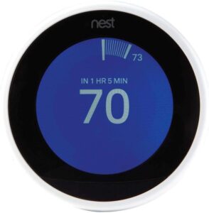 Google Nest Learning Thermostat - Programmable Smart Thermostat for Home - 3rd Generation Nest Thermostat - Compatible with Alexa - Stainless Steel (Renewed)