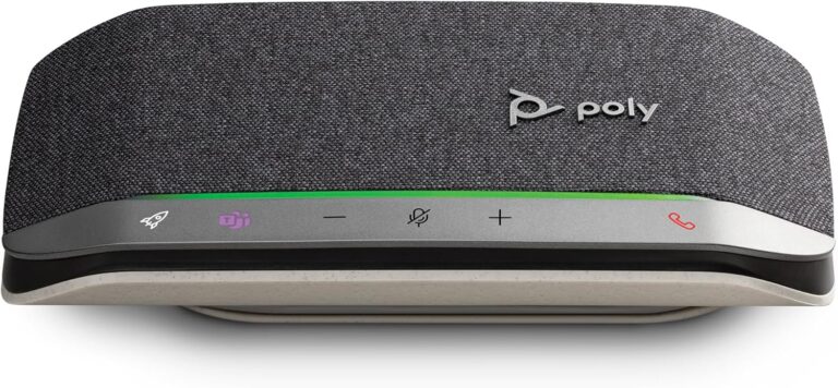Poly Sync 20 USB-C Personal Portable Smart Speakerphone (Plantronics) – Noise/Echo Reduction -Works w/Teams, Zoom, PC, Mac, Mobile – Amazon Exclusive