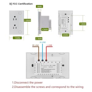 TOZENVAN WiFi Smart Wall Outlet, Outlet Compatible with Alexa and Google Home, Smart Tuya Socket with Energy Monitoring and Timer, Dual Sockets2.4GHz WiFi Only, White 1 Pack