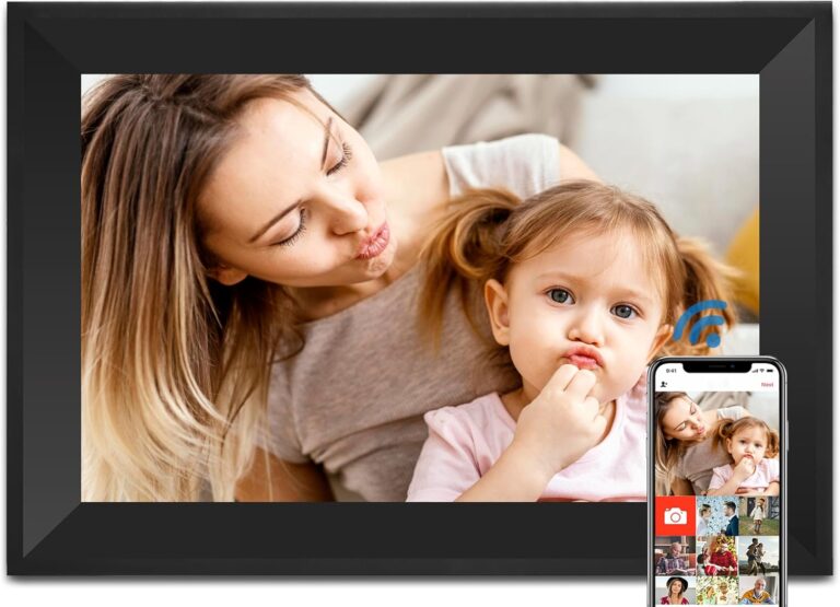 Caxtonz Digital Picture Frame WiFi Smart Picture Frames 10.1Inch HD Digital Photo Frame, 16GB Storage, Electronic Picture Frame Easy to Share Photos and Video via Uhale APP