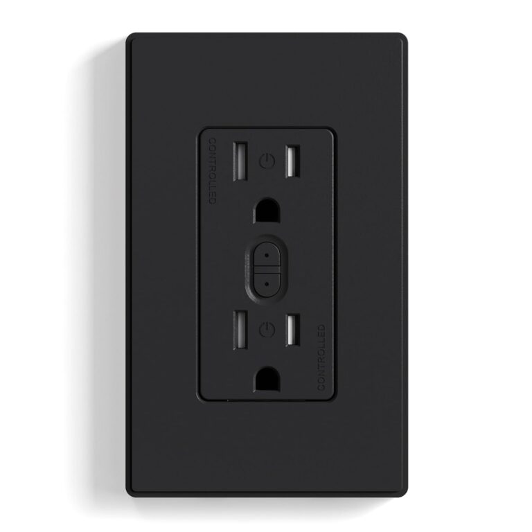 ELEGRP Smart in-Wall Outlet, 2.4GHz Wi-Fi Smart Receptacle Compatible with Alexa and Google Assistant, Tamper Resistant, 2 Individually Controlled Outlets, No Hub Required, UL Listed, White, 6 Pack