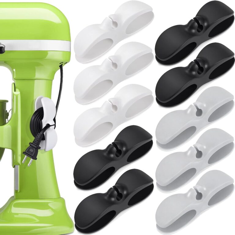 SisBroo Cord Organizer for Appliances, 4PCS Kitchen Appliance Cord Winder Cable Organizer, Cord Holder Cord Wrapper for Appliances Stick on Pressure Cooker, Mixer, Blender, Coffee Maker, Air Fryer