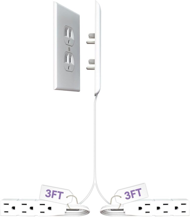 Smart Sleek Socket: Universal Outlet Concealer with Wi-Fi Smart Power Strip