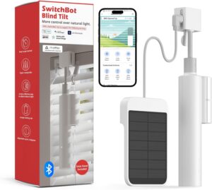 SwitchBot Blind Tilt Automatic Blind Opener 3-Pack & Hub 2- Smart Motorized Blinds with Bluetooth/IR Remote Control, WiFi Thermometer Hygrometer, Light Sensor, Work with Alexa, Google Home, HomeKit
