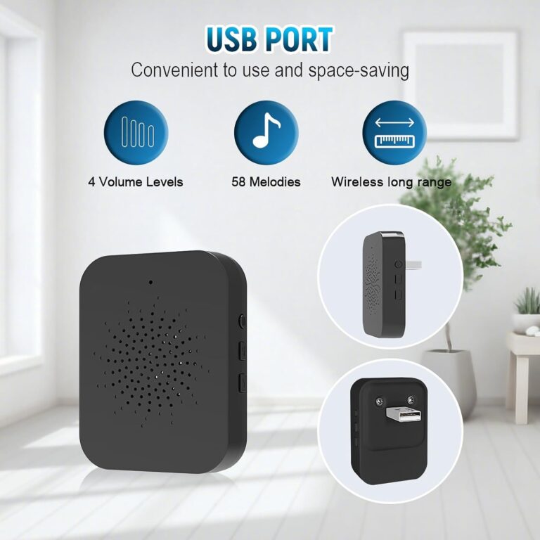 CIC SHOW Doorbell Camera Wireless No Subscription Free Cloud Storage No Month Fee, 720P Proactive Alerts 32GB SD Card Tuya APP Based (Black)