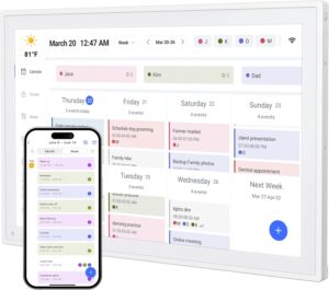 Digital Calendar, 10.1inch Smart WiFi Electronic Calendar&Chore Chart, IPS Touch Screen HD Display for Family Schedules, Share Moments Instantly from Anywhere