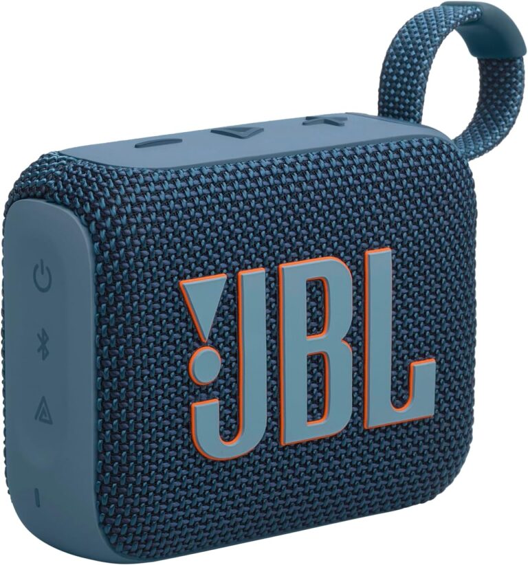 JBL Go 4 – Ultra-Portable, Waterproof and Dustproof Bluetooth Speaker, Big JBL Pro Sound with Punchy bass, 7-Hour Built-in Battery, Made in Part with Recycled Materials (Black)
