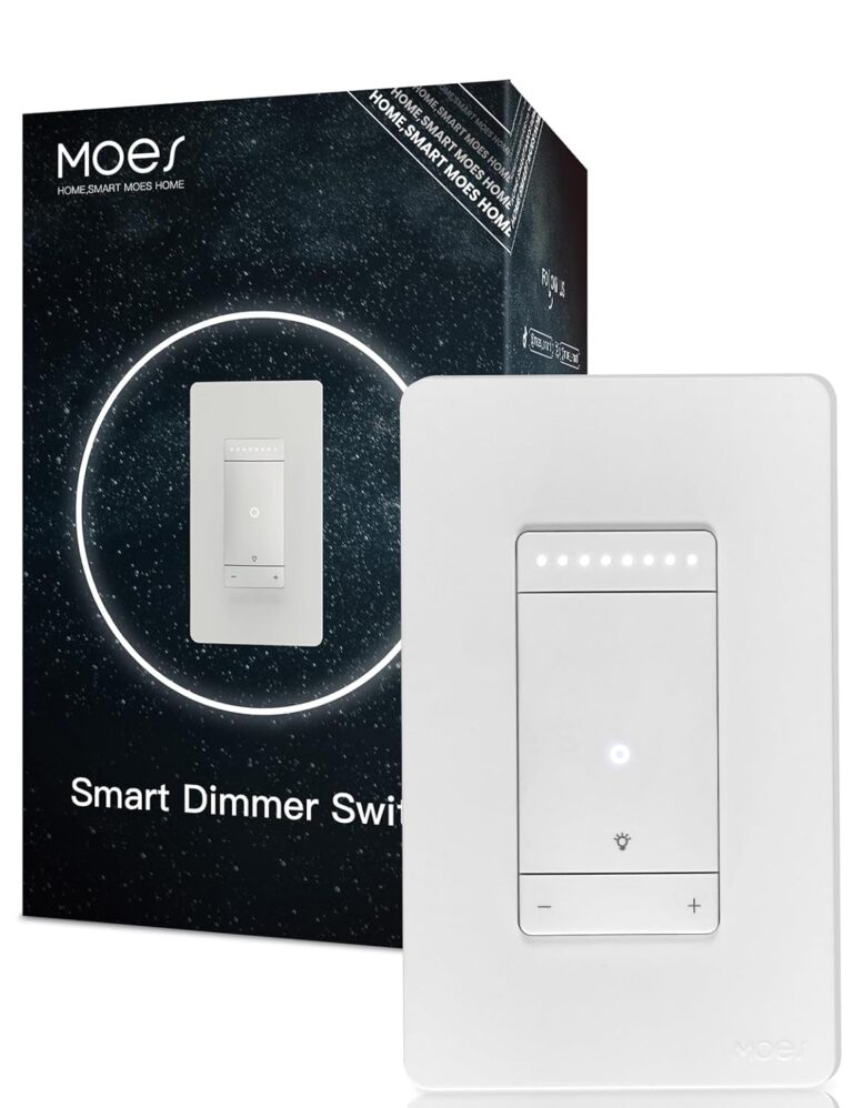 MOES Smart Single Pole Light Switch, 2.4GHz WiFi Smart Wall Switch, Needs Neutral Wire, Multi-Control, Smart Life/TUYA APP Control, Voice Control with Alexa/Google Home, White 3 Gang