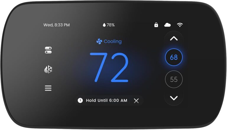 Smart Thermostat for House, 4.3 Inches WiFi Thermostat Compatible with Alexa and Google Assistant, 7day x 8period Programmable Control Programmable, C-Wire Required