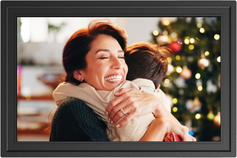 Digital Picture Frame, 15.6 Inch Large Frameo Digital Photo Frame WiFi, 32GB, 1920 * 1080 IPS HD Touch Screen, Tabletop&Wall-Mounted, Share Picture Video, Birthday, Wedding, for Mom