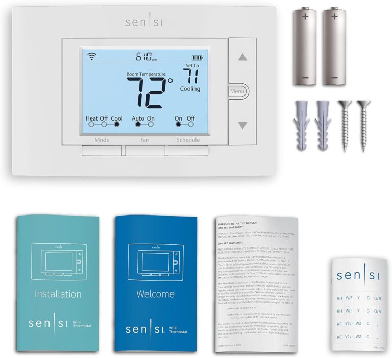Emerson Sensi Wi-Fi Smart Thermostat for Smart Home, Pro Version, Works with Alexa, Energy Star Certified