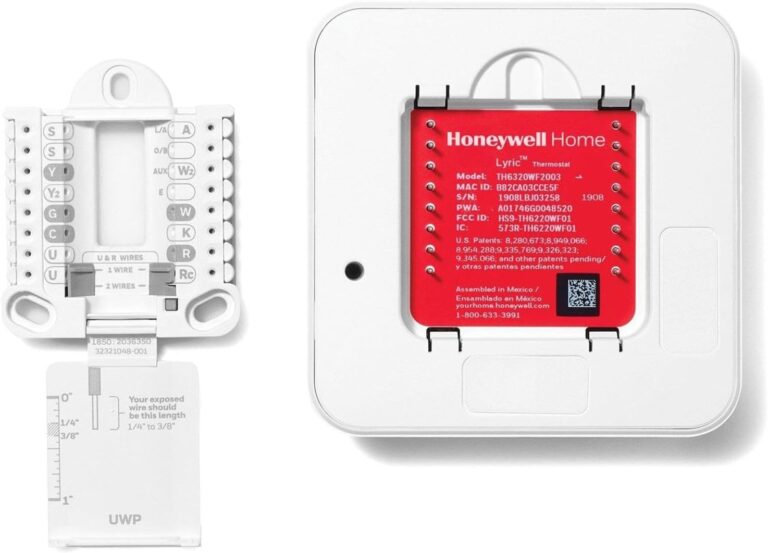 Honeywell Home TH6320ZW2007/U Z-Wave T6 Pro Programmable Touchscreen Thermostat with SmartStart, Low Voltage, UWP Mounting System, Cover Plate, Color – White