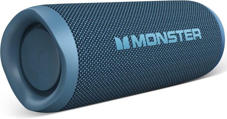 Monster Bluetooth Speaker, Wireless Portable Outdoor Bluetooth Speakers, 60W True Wireless Stereo IPX8 Waterproof, Dual PairingBluetooth 5.4 Built-in Mic, Black