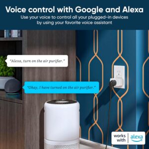 Wyze Plug, 2.4GHz WiFi Smart Plug, Works with Alexa, Google Assistant, IFTTT, No Hub Required, Two-Pack, White